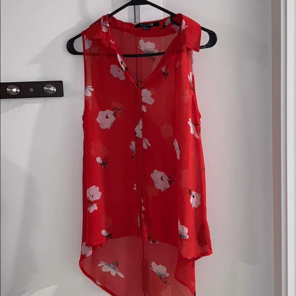Forever21 sheer sleeveless top